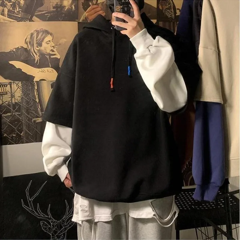 Streetwear Brand Cheap - Sweatshirt bertudung untuk pria, Hoodie hitam