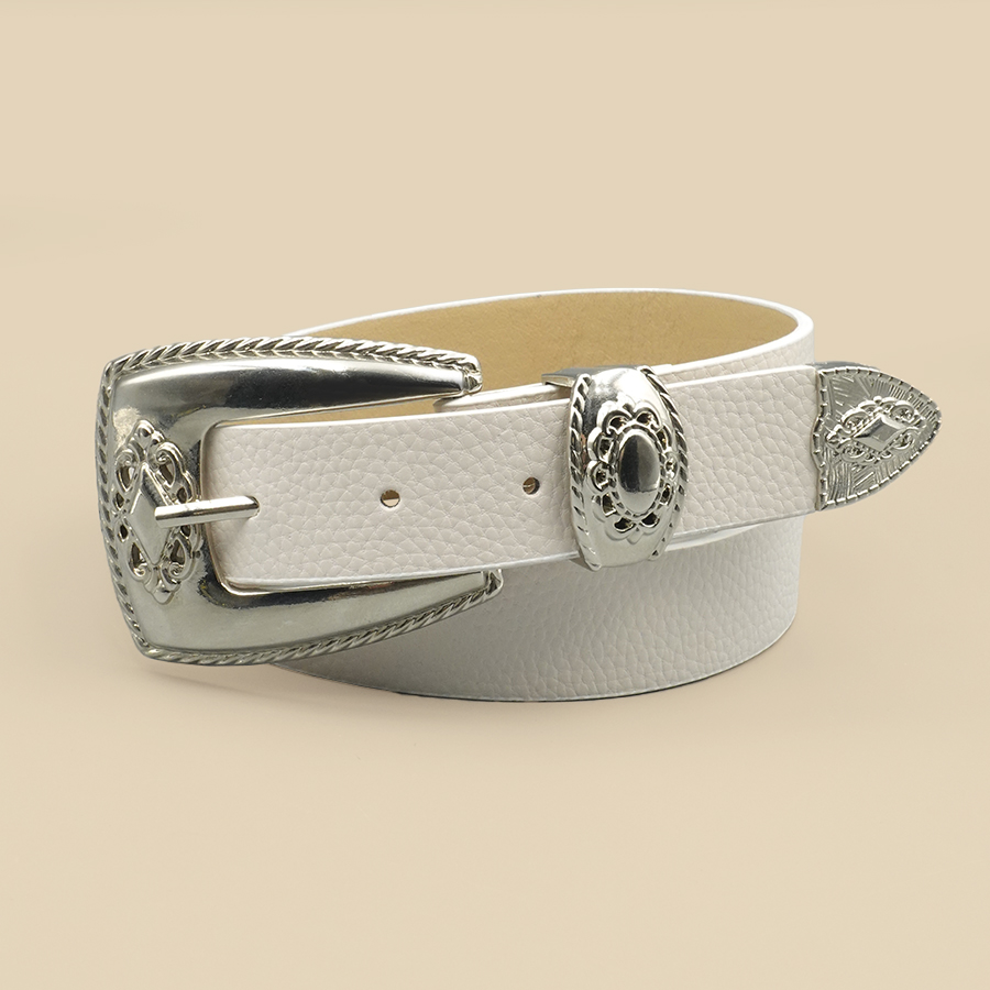Off White Belt - Ikat Pinggang Wanita Perbatasan Putih Warna