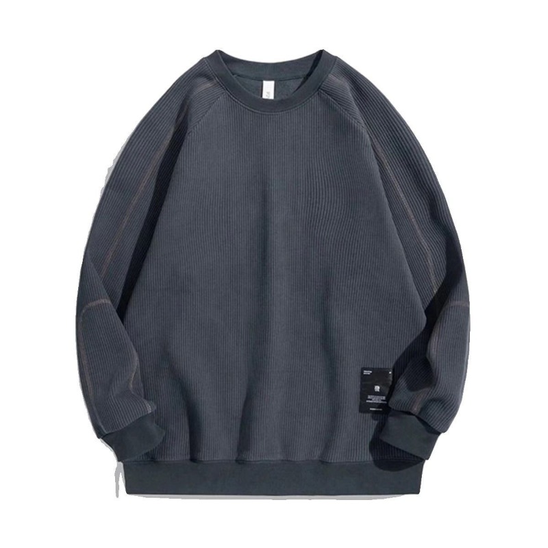 Streetwear Brand Cheap - Kaos Sweater Pria Abu-abu Model Longgar