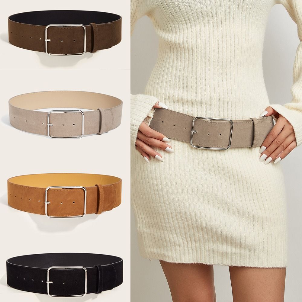 Off White Belt - Sabuk Kulit Suede Gaya Maillard, Desain