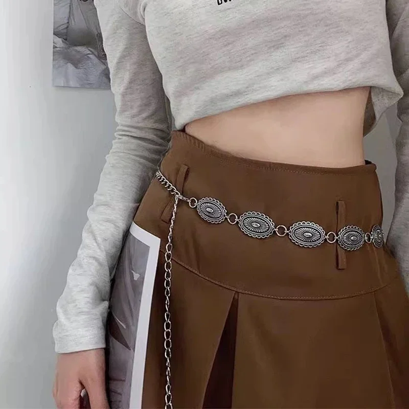 Off White Belt - Aksesori rantai pinggang gaya etnik Gaun