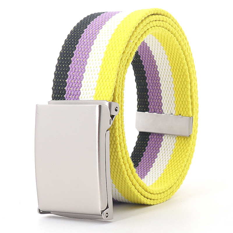 Sabuk kanvas bergaris warna-wa - Off White Belt ulasan dan harga