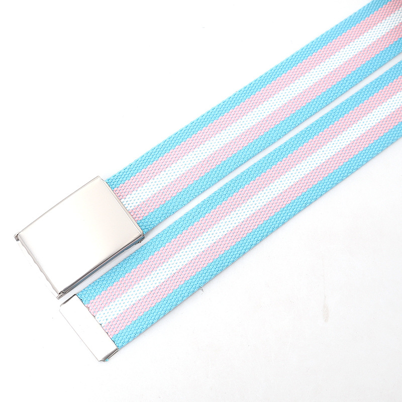 Sabuk kanvas bergaris warna-wa - Off White Belt ulasan dan harga