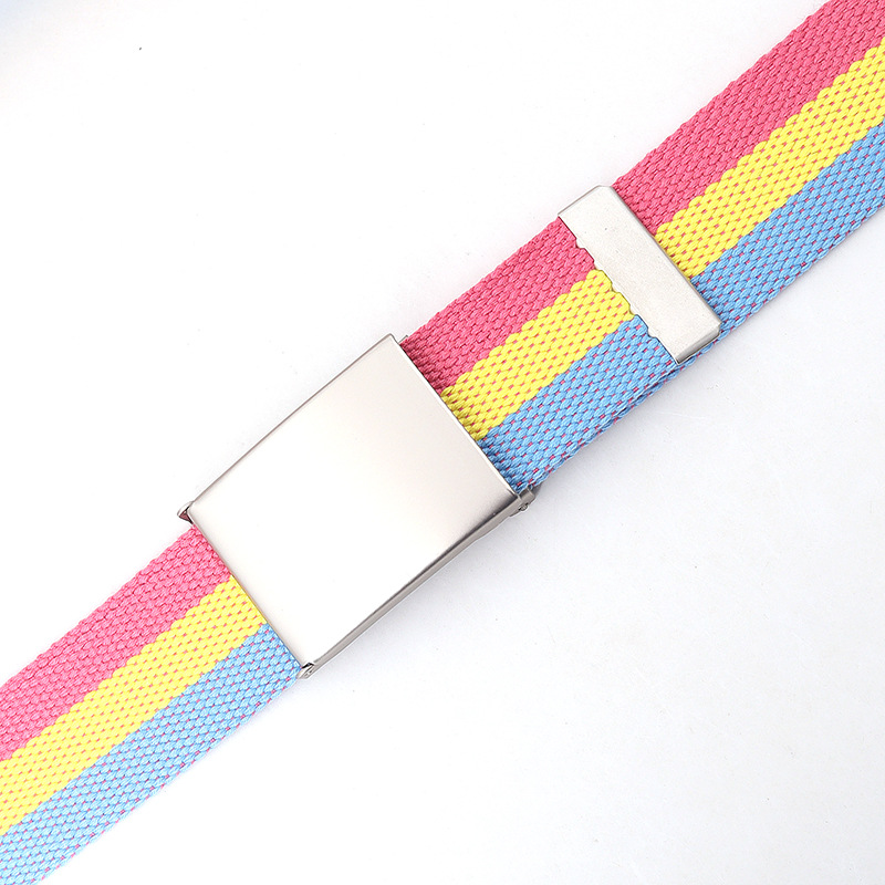 Sabuk kanvas bergaris warna-wa - Off White Belt ulasan dan harga