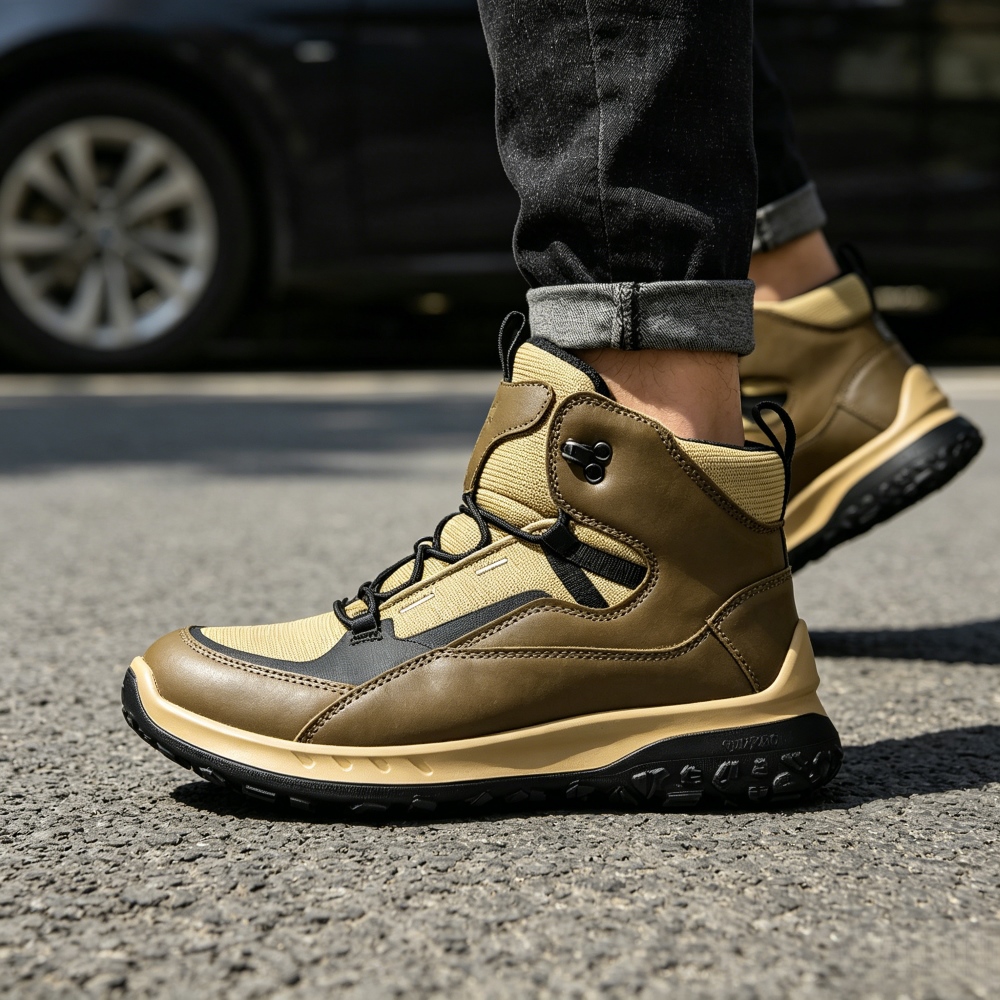 Sepatu Kulit High Top Pria Mer - Streetwear Outdoor Brand ulasan dan harga