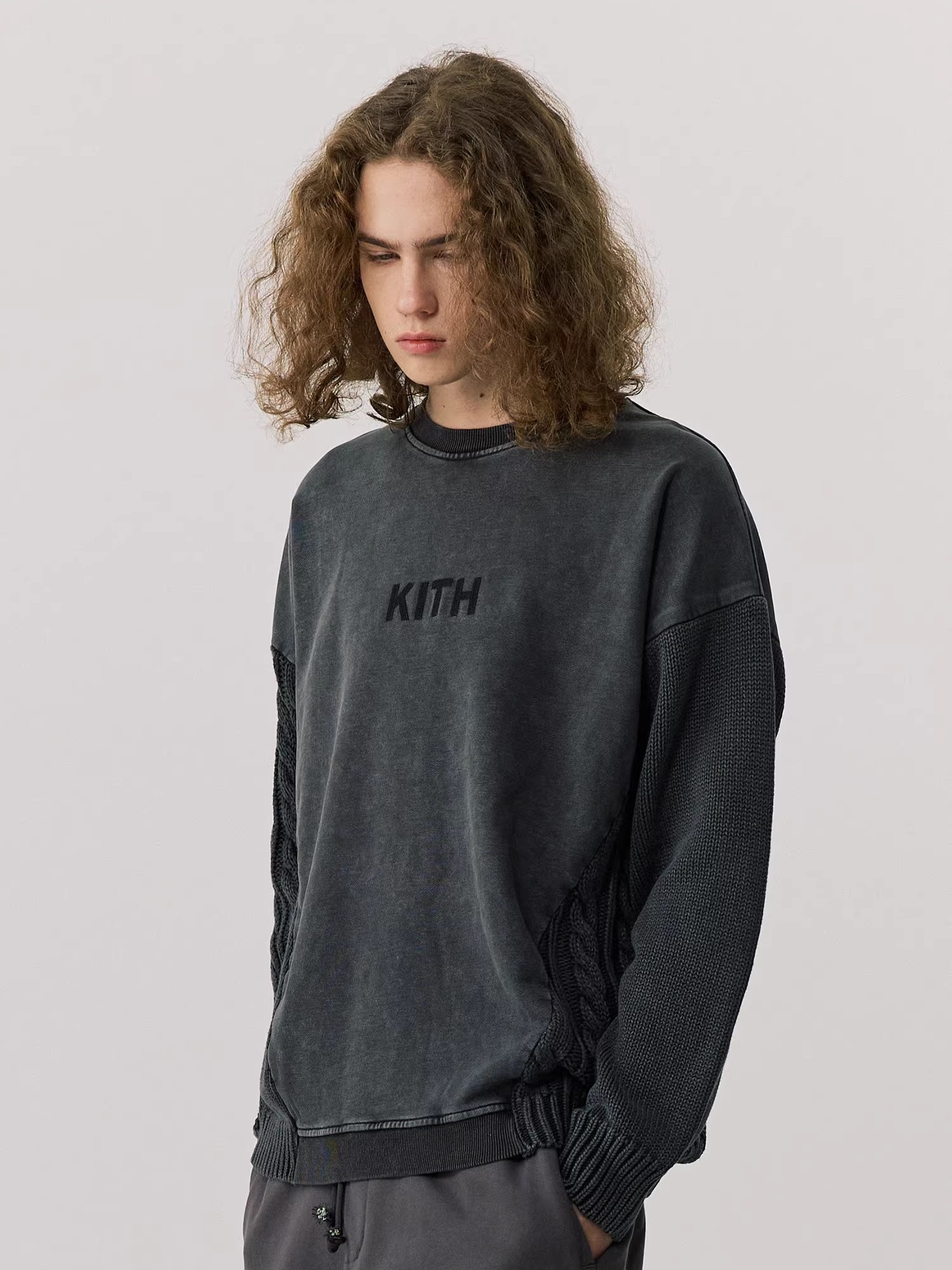 Sweater Rajut Tebal Berkerah B - Kith Sweater Knit ulasan dan harga