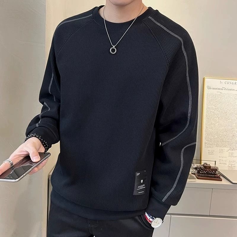 Kaos Sweater Pria Abu-abu Mode - Streetwear Brand Cheap ulasan dan harga