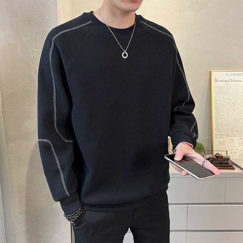Kaos Sweater Pria Abu-abu Mode - Streetwear Brand Cheap ulasan dan harga