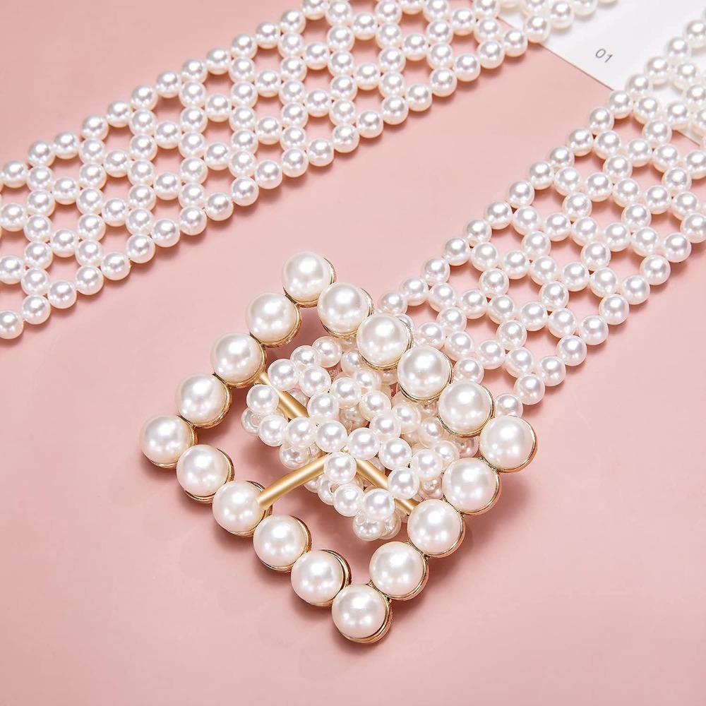 Sabuk mutiara panjang 95cm had - Off White Belt ulasan dan harga