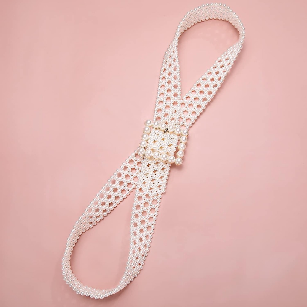 Sabuk mutiara panjang 95cm had - Off White Belt ulasan dan harga