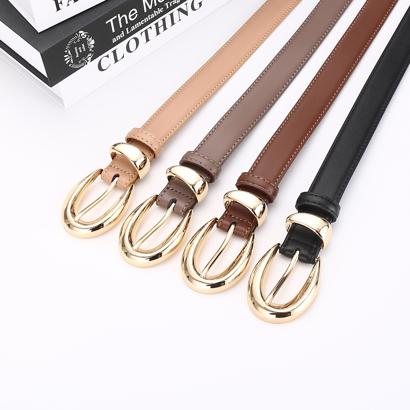Sabuk Kulit Asli Wanita, Dekor - Off White Belt ulasan dan harga
